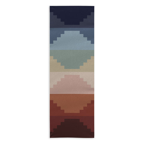 Colour Poems Geometric Aztec Pyramid Pattern Yoga Towel