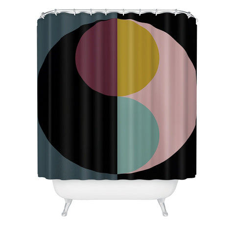 Colour Poems Geometric Circles Abstract Shower Curtain
