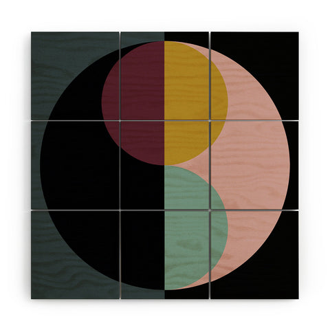 Colour Poems Geometric Circles Abstract Wood Wall Mural