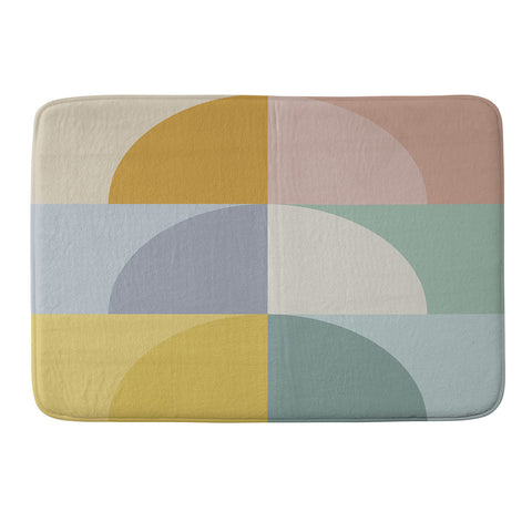 Colour Poems Geometric Color Block Memory Foam Bath Mat