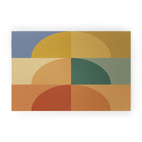 Colour Poems Geometric Color Block III Welcome Mat