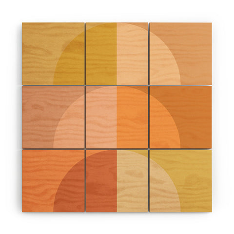 Colour Poems Geometric Color Block V Wood Wall Mural