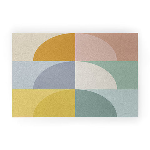 Colour Poems Geometric Color Block Welcome Mat