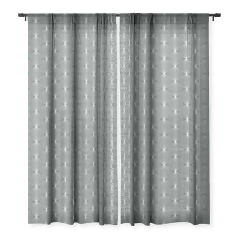 Colour Poems Geometric Orb Pattern V Sheer Window Curtain