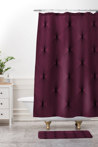 Colour Poems Geometric Orb Pattern XVI Shower Curtain And Mat