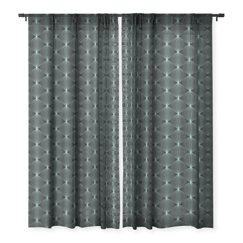 Colour Poems Geometric Orb Pattern XXII Sheer Window Curtain