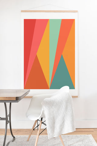 Colour Poems Geometric Triangles Art Print And Hanger