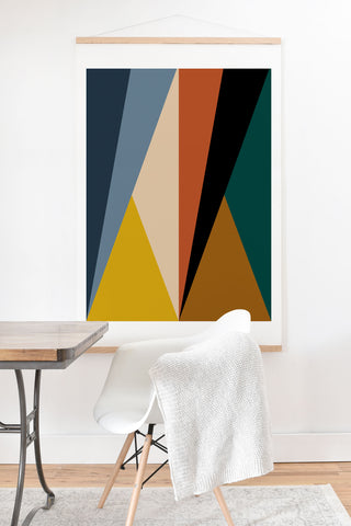 Colour Poems Geometric Triangles Bold Art Print And Hanger