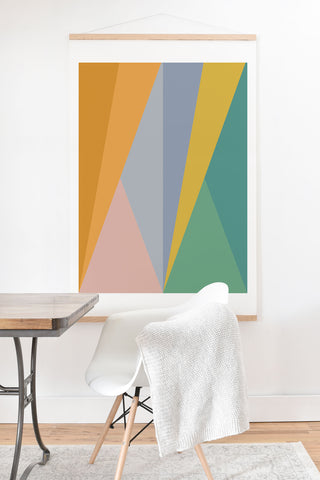 Colour Poems Geometric Triangles Rainbow Art Print And Hanger