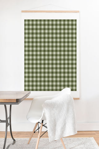 Colour Poems Gingham Pattern Moss Art Print And Hanger