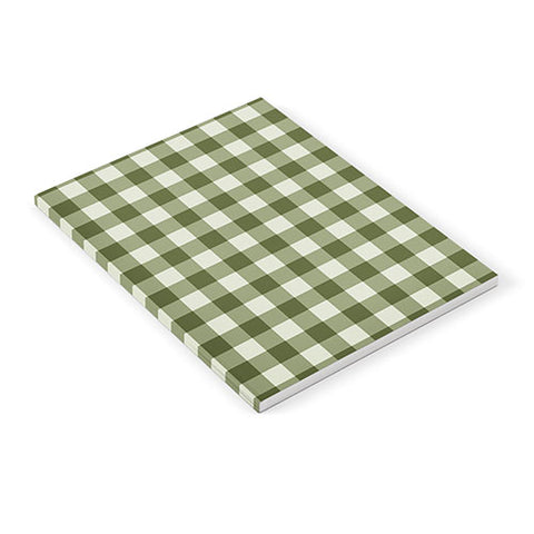 Colour Poems Gingham Pattern Moss Notebook