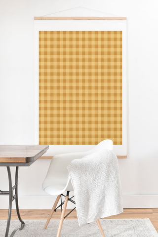 Colour Poems Gingham Straw Art Print And Hanger