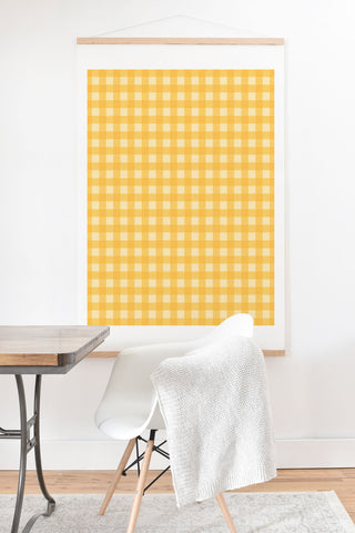 Colour Poems Gingham Sunshine Art Print And Hanger