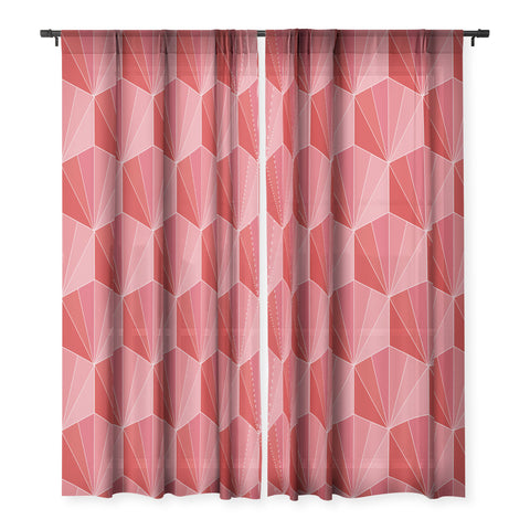 Colour Poems Gisela Color Block Pattern XII Sheer Window Curtain