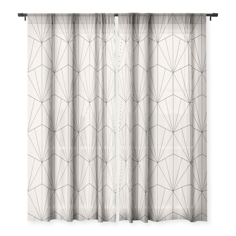 Colour Poems Gisela Geometric Line Pattern I Sheer Window Curtain