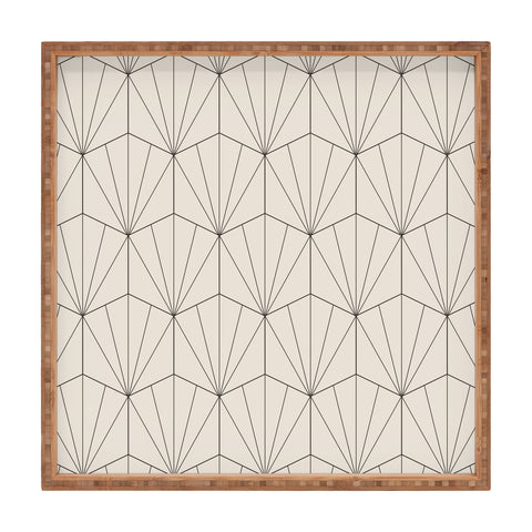 Colour Poems Gisela Geometric Line Pattern I Square Tray