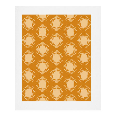 Colour Poems Golden Sun Pattern II Art Print