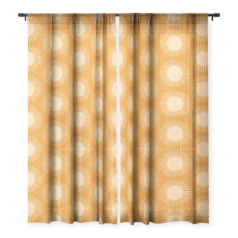 Colour Poems Golden Sun Pattern II Sheer Window Curtain