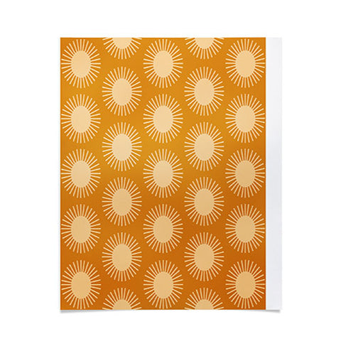 Colour Poems Golden Sun Pattern II Poster