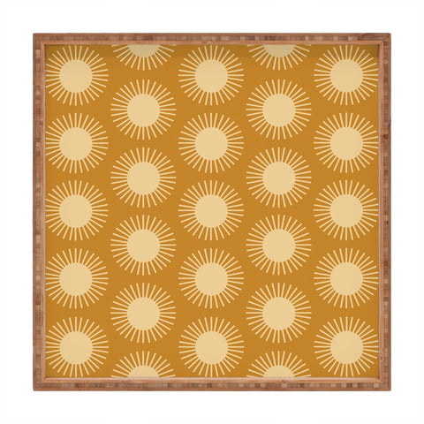 Colour Poems Golden Sun Pattern II Square Tray
