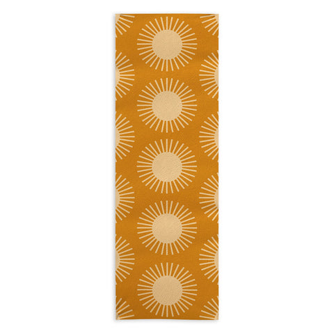 Colour Poems Golden Sun Pattern II Yoga Towel
