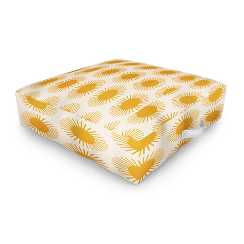 Colour Poems Golden Sun Pattern Outdoor Floor Cushion
