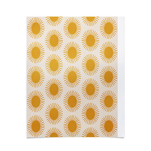 Colour Poems Golden Sun Pattern Poster