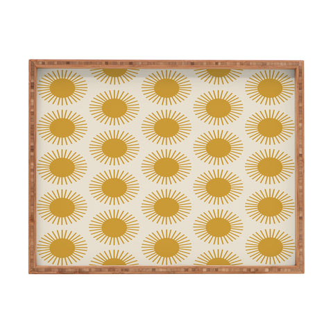 Colour Poems Golden Sun Pattern Rectangular Tray