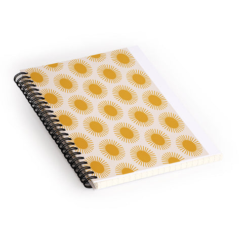 Colour Poems Golden Sun Pattern Spiral Notebook
