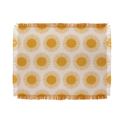Colour Poems Golden Sun Pattern Throw Blanket