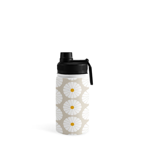 colour poems II Minimal Botanical Pattern Daisy Water Bottle