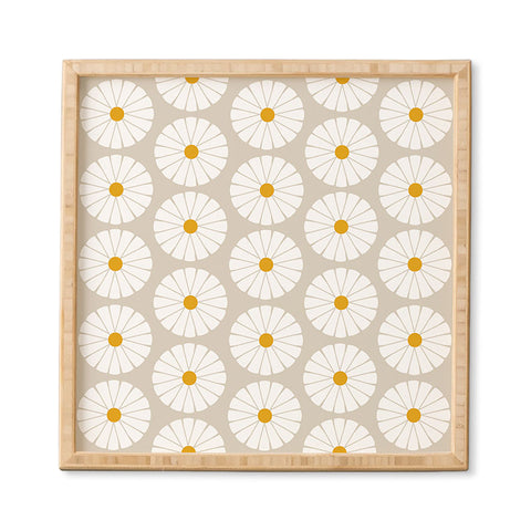colour poems II Minimal Botanical Pattern Daisy Framed Wall Art
