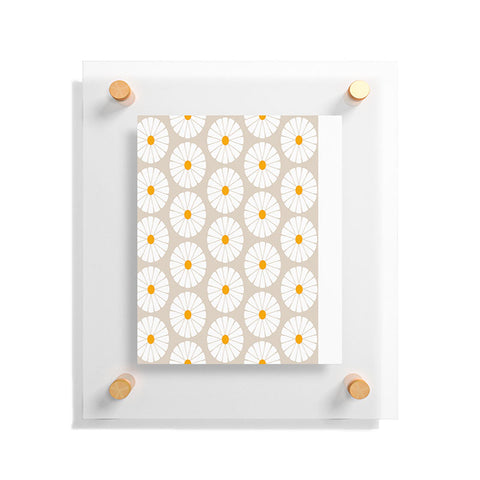 colour poems II Minimal Botanical Pattern Daisy Floating Acrylic Print