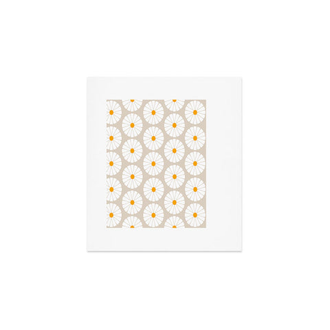 colour poems II Minimal Botanical Pattern Daisy Art Print