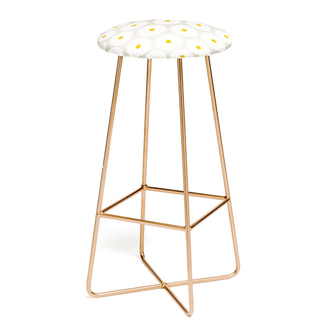colour poems II Minimal Botanical Pattern Daisy Bar Stool