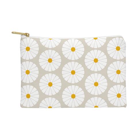 colour poems II Minimal Botanical Pattern Daisy Pouch
