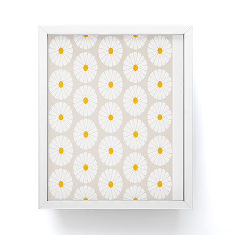 colour poems II Minimal Botanical Pattern Daisy Framed Mini Art Print