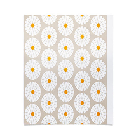 colour poems II Minimal Botanical Pattern Daisy Poster