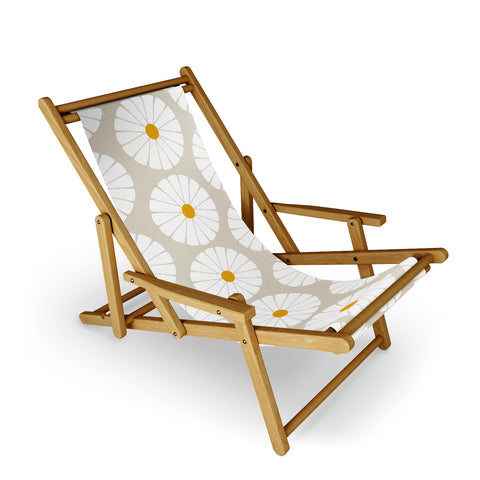 colour poems II Minimal Botanical Pattern Daisy Sling Chair