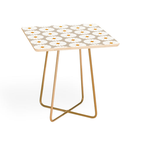 colour poems II Minimal Botanical Pattern Daisy Side Table