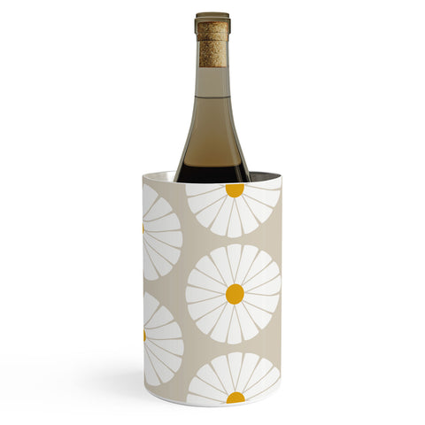 colour poems II Minimal Botanical Pattern Daisy Wine Chiller
