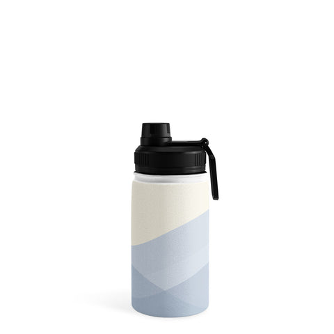 colour poems II Minimal Waves of Blue Water Bottle