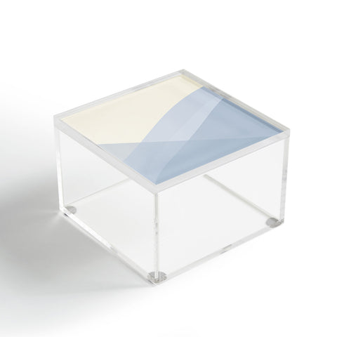 colour poems II Minimal Waves of Blue Acrylic Box