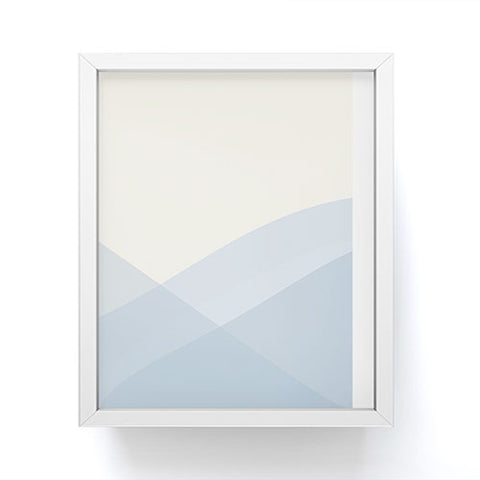 colour poems II Minimal Waves of Blue Framed Mini Art Print