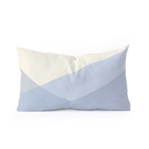 colour poems II Minimal Waves of Blue Oblong Throw Pillow
