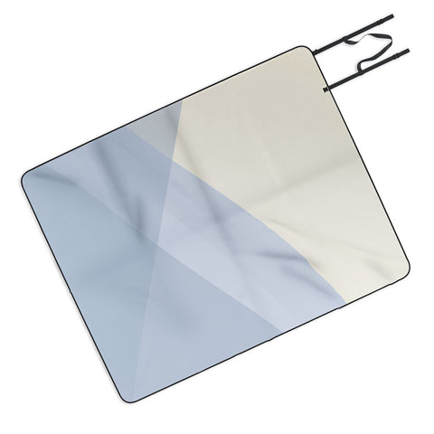 colour poems II Minimal Waves of Blue Picnic Blanket