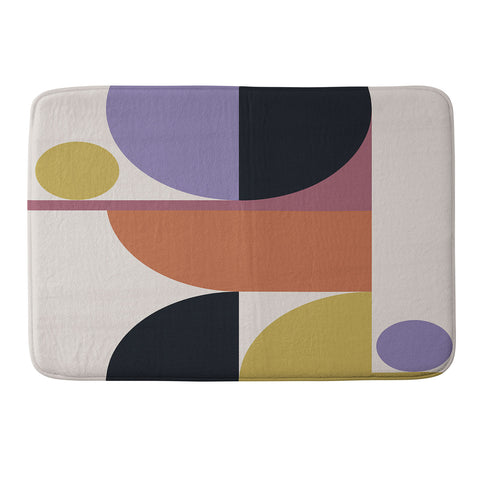 Colour Poems Mid Century Modern Abstract Memory Foam Bath Mat