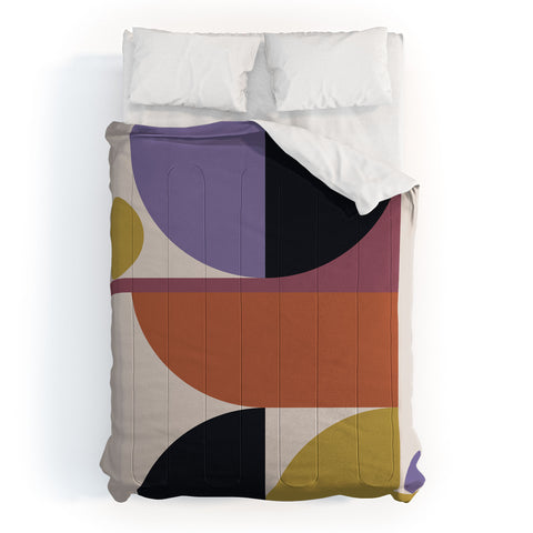 Colour Poems Mid Century Modern Abstract Comforter