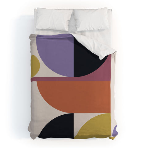 Colour Poems Mid Century Modern Abstract Duvet Cover