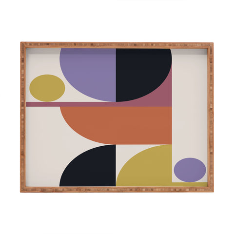 Colour Poems Mid Century Modern Abstract Rectangular Tray